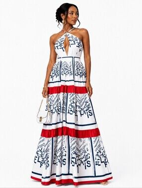 Allover Letter Graphic Maxi Dress